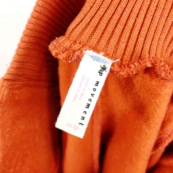 Free People Break Away High Rise Sweatpants Orange - Picture 9 of 10